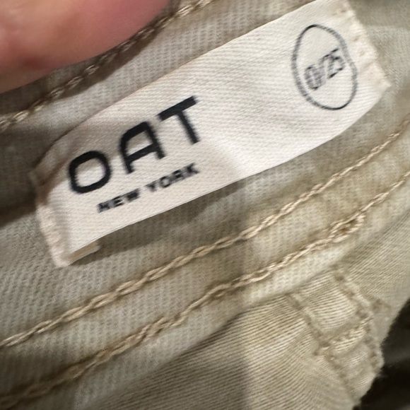 Oat High Rise Wide Leg Stretch Pants light khaki size 0/25 $80 - Picture 10 of 10